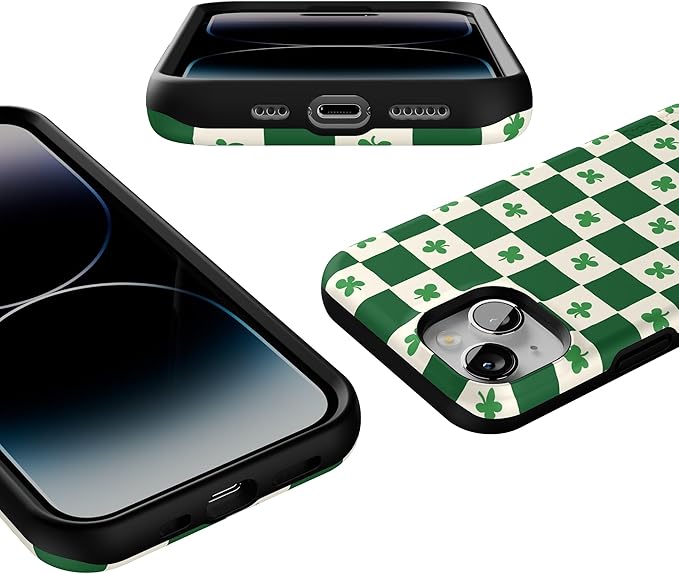 Casely iPhone 14 Case | Lucky You | Shamrock | Compatible with MagSafe | Bold Protective Design