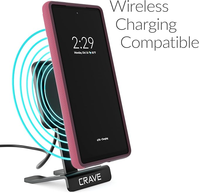 Crave Dual Guard for Google Pixel 6a Case, Shockproof Protection Dual Layer Case for Google Pixel 6a - Berry