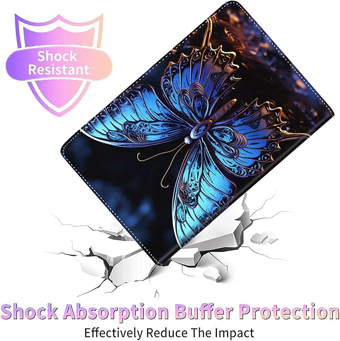 Case for Galaxy Tab A9 Plus ， Auto Sleep/Wake Multi-Angle Viewing Slim Folio Stand Cover for Samsung Galaxy Tab A9+/A9 Plus 11 Inch 2023 (SM-X210/X216/X218), Butterfly Art
