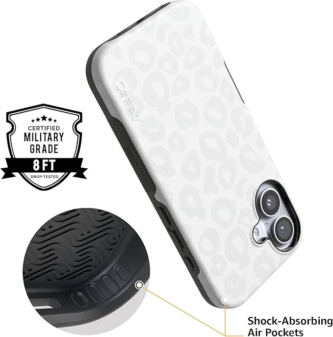 Casely iPhone 17 Case | Into The Wild | White Snow Leopard | Compatible with MagSafe | Bold Protective Design