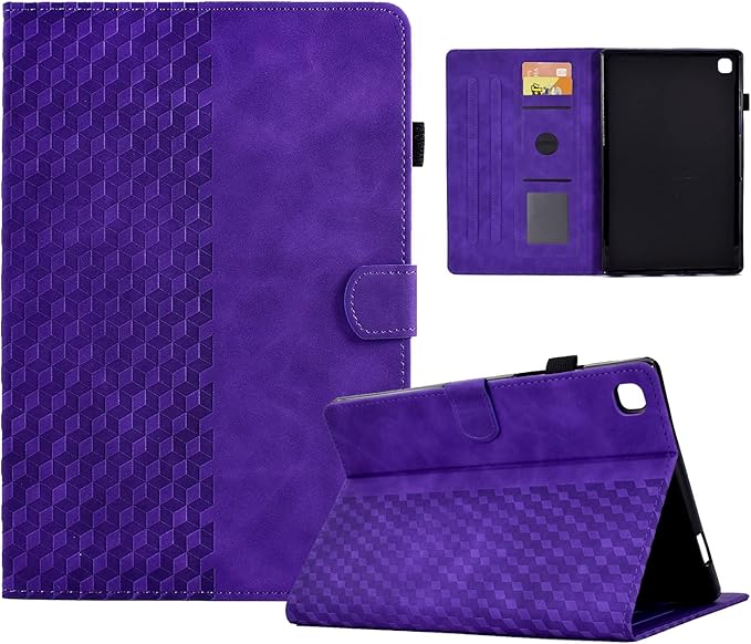 Samsung Galaxy Tab A7 Lite 8.7 inch 2021 Case (Model SM-T220/T225/T227) PU Leather Folio Magnetic Cover Flip Stand Shell with Card Holder Galaxy Tab A7 Lite Case,Purple