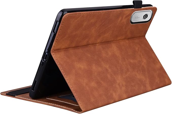 Case for Lenovo Tab M9 HD (9.0 inch) TB-310FU Tablet Premium PU Leather Protective Case Folio Flip Business Case Tablet Sleeve with Card Pocket Pen Holder, Brown