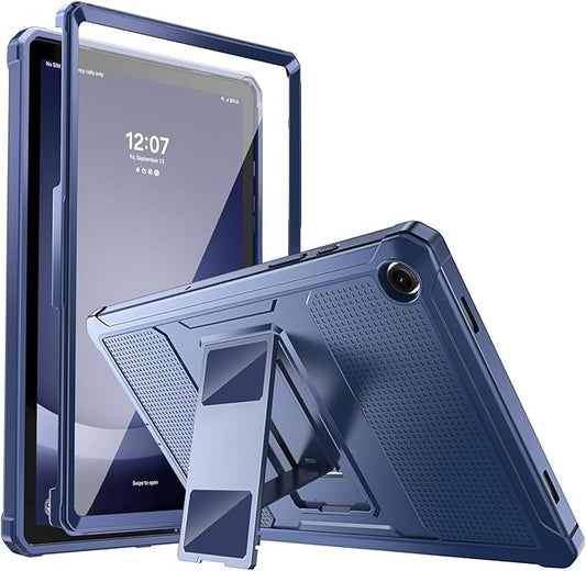 MoKo Case Fit Galaxy Tab A9 Plus 11-Inch 2023 (SM-X210/X216/X218), Shockproof Full Body Rugged Stand Back Cover Built-in Screen Protector Fit Galaxy Tab A9+ 11" 2023, Dark Blue