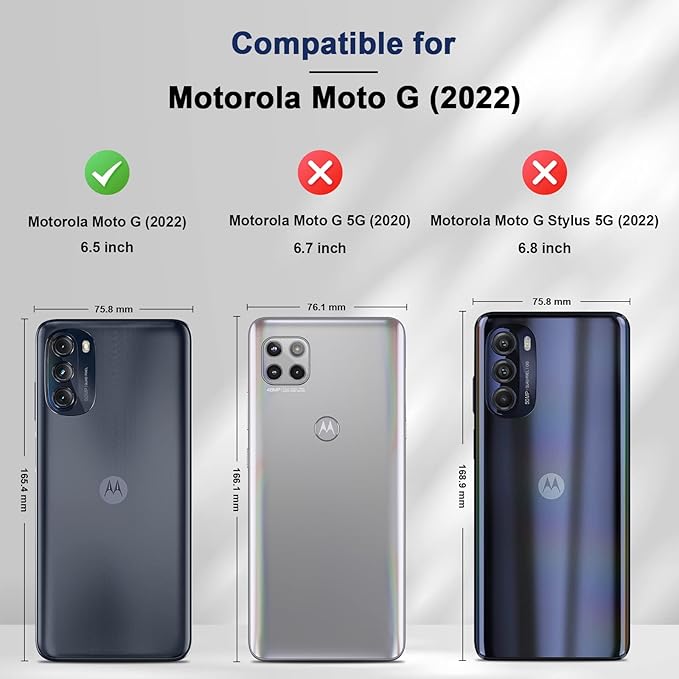 Jasonyu Flip Wallet Case for Moto G 5G (2022),Leather Magnetic Folio Cover with Card Holder,Kickstand - TPU Shockproof Durable Protective Phone Case,Blue