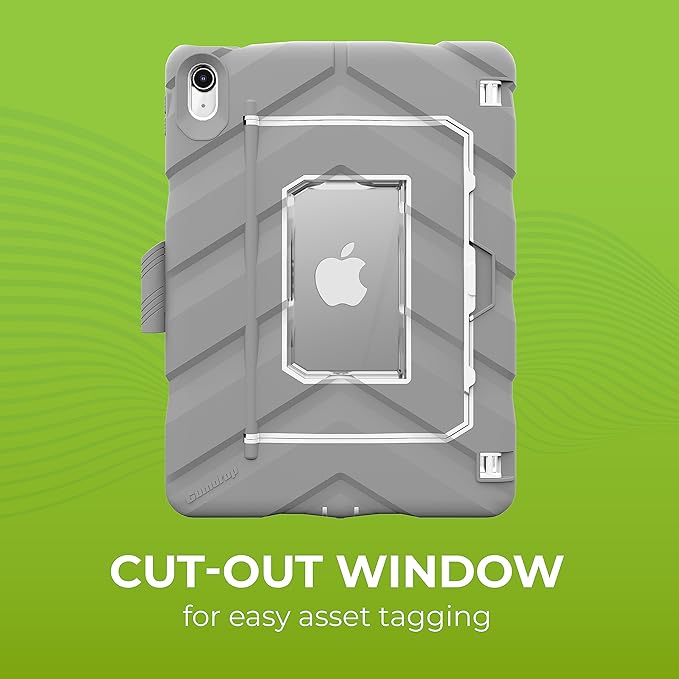 Gumdrop Hideaway iPad Case w/Stand Fits iPad 11th Generation |A16| & 10th Gen Rugged Shockproof Reliable & Drop Tested for Kids K-12 Students Teachers Classrooms & School Use - Gray