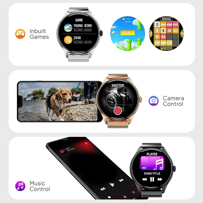 Fire-Boltt Phoenix Ultra Luxury Stainless Steel, Bluetooth Calling Smart Watch, AI Voice Assistant, Metal Body with 120+ Sports Modes, SpO2, Heart Rate Monitoring (Dark Grey).