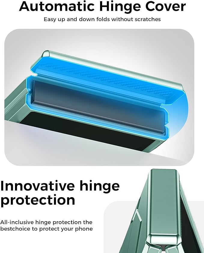 for Samsung Galaxy Z Flip 7 Case,Built-in Privacy Screen Protector&Hinge Protection Shockproof All-Inclusive Smartphone Cover for Samsung Galaxy Z Flip 7(Mint Green)