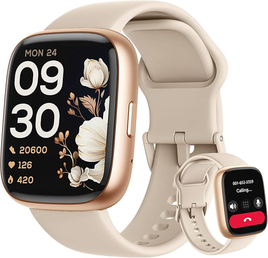 Smart Watch, Alexa Built-in, Answer/Make Calls 44mm Smartwatch Women Men, 1.83" Sports Watch IP68 Waterproof, Heart Rate SpO2 Sleep Stress Monitor, Step Counter Watch for Android & iOS Phone