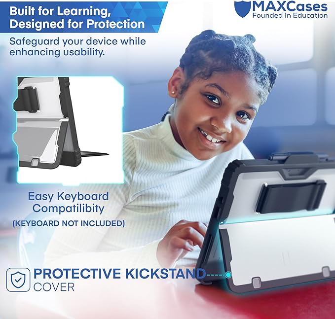 MAXCases Extreme Shell Microsoft Surface Pro 9/10/11 Case, 13" Black - Rugged, Custom-Fit Protective Cover for Microsoft Surface Pro Case with Stylus Holder - Shockproof & Durable Tablet Cover