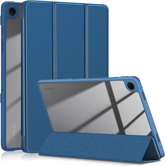 Case for Galaxy Tab A9+/A9 Plus 11 inch 2024,Shockproof Cover with Clear Transparent Back Shell Case for (SM-X210/X215/X216) Auto Wake/Sleep Function,Dark Blue