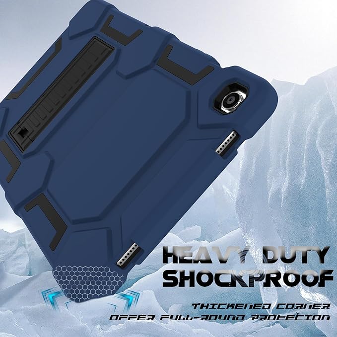 Rugged Case for Samsung Galaxy Tab A9+/ A9 Plus Case 11 inch 2023 - Heavy Duty Shockproof Protective Cover with Kickstand - for Samsung Galaxy Tab A9+ Plus (SM-X210/X216/X218), NavyBlue+Black