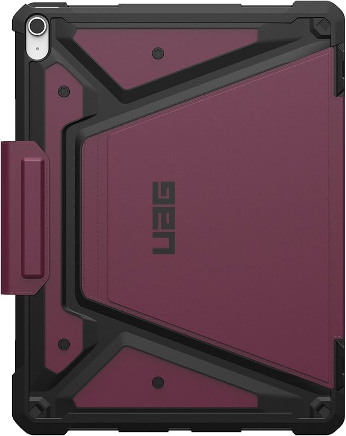 URBAN ARMOR GEAR UAG Designed for iPad Air 13" Case (1st/2nd Gen 2024-2025) M3 A3268 A3269 - Rugged Multi-Angle Viewing Folio Cover with Pencil Holder & Adjustable Stand, Metropolis SE Bordeaux
