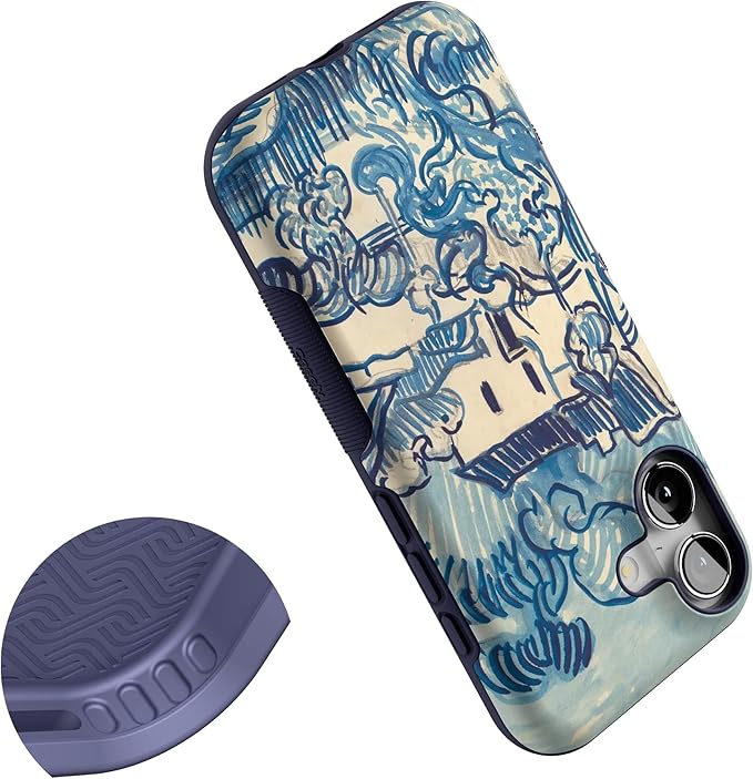 Casely iPhone 17 Case | Van Gogh | Landscape with Houses | Bold Protective Design | Compatible with MagSafe