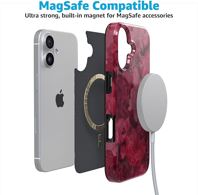 Casely iPhone 17 Case | Romance Novel | Moody Floral | Compatible with MagSafe | Classic Ultra Slim Design