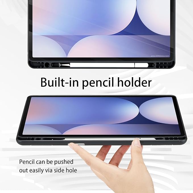 Case for Samsung Galaxy Tab S11 11 Inch 2025(SM-X730/SM-X736B) - PU Leather Folio Case with S Pen Holder and Pocket, Auto Wake/Sleep Smart Tablet Cover, Red