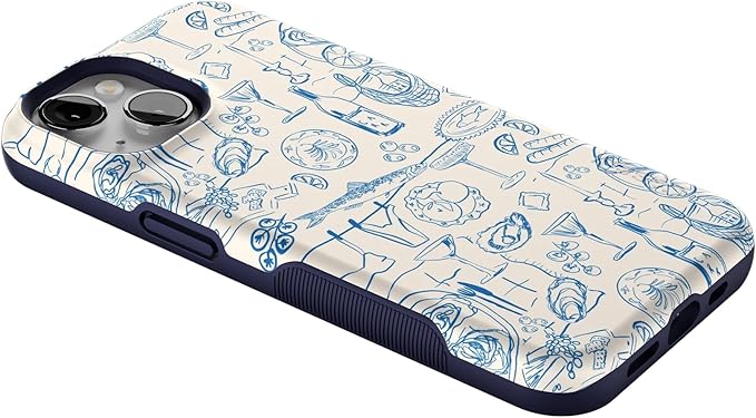 Casely iPhone 14 Case | Amalfi Aperitivo | Dolce Vita | Bold Protective Design | Compatible with MagSafe