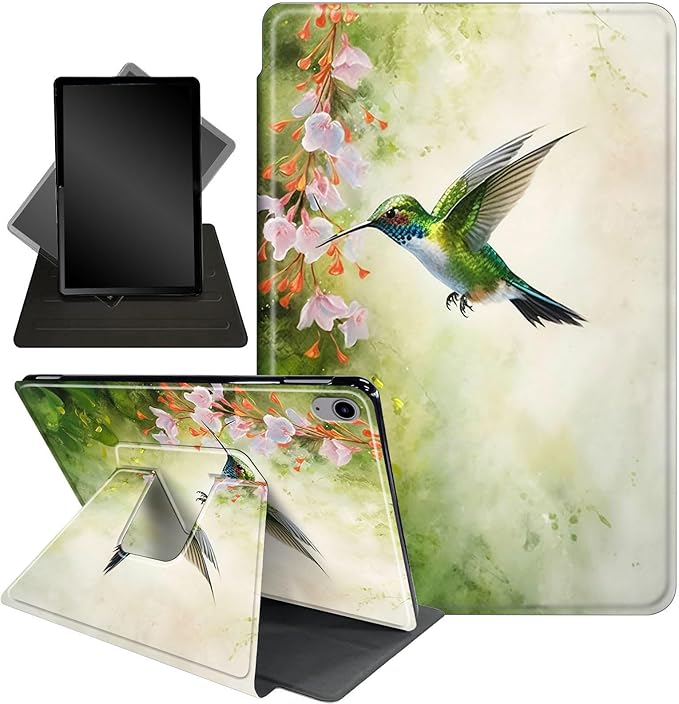 Case for Lenovo Tab P11 Plus Case 2021 (TB-J616F / J616X), 360 Degree Rotating Folding Stand,with Auto Sleep/Wake Case for Lenovo Tab P11 11” 2020 (TB-J606F TB-J606X),Hummingbirds Gather Honey