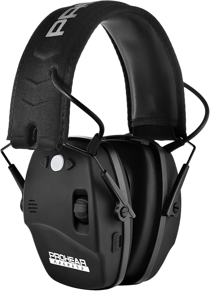 PROHEAR 030 2.0 Bluetooth Rechargeable Shooting Ear Protection, Slim Noise Cancelling Earmuffs, NRR 22dB for Hunting & Tactical Gun Range