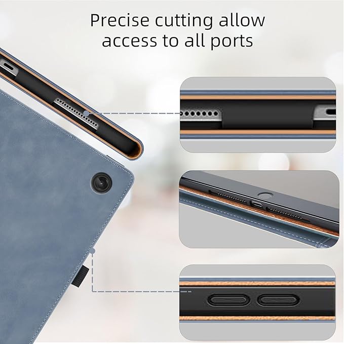 Case for Lenovo Tab M10 Plus 10.6 2022 Released, Multi-Angle Viewing Smart Cover with Pocket, Business PU Leather Flip Stand Cover with Card Slot -Gray