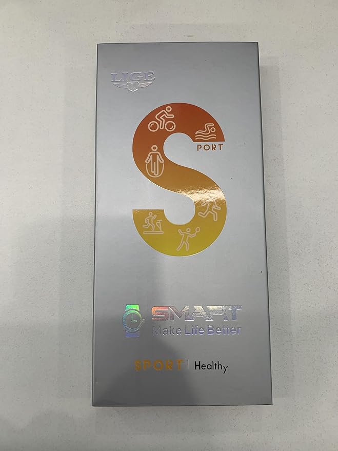 LIGE Military Smart Watches for Men with 1000 mAh Battery, 1.85" HD Touch Screen Smart Watch with Flashlight/50M Waterproof/,110+ Sports Fitness Tracker Watch,Pedometer Mens for Android iPhone