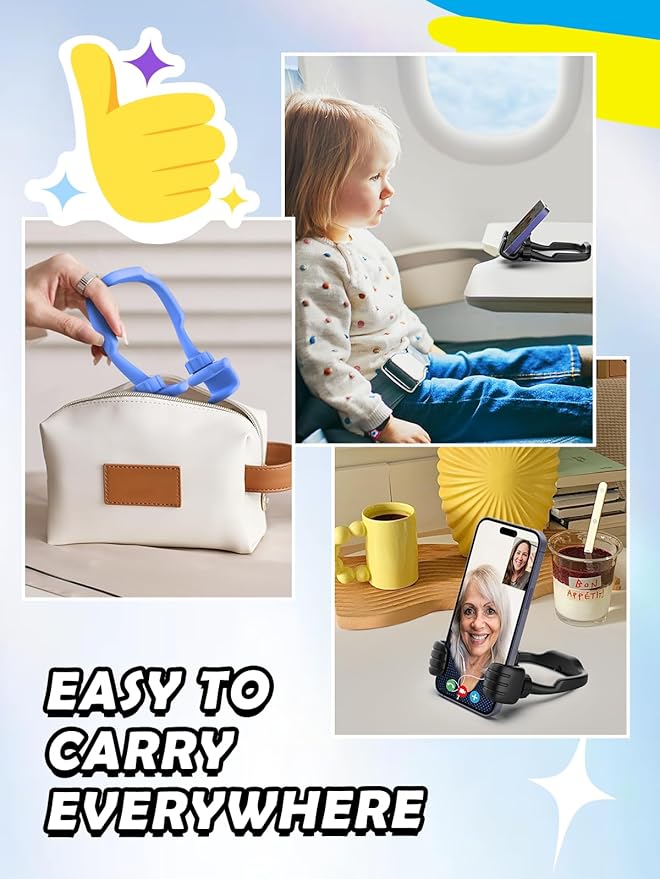 Stocking Stuffers for Teens Boys Girls Adults Cell Phone Stand Patented 2 Pack Thumbs Up Lazy Phone Holder for iPhone Cellphone Stand for Desk Fun Birthday Gifts for Kids Men Women Wife