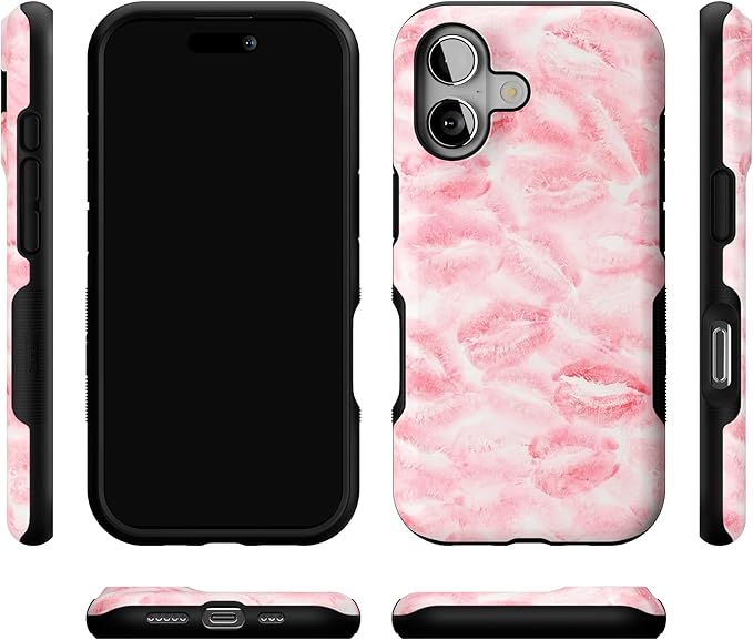 Casely iPhone 17 Case | Sealed with a Kiss | Pink Lipstick | Bold Protective Design | Compatible with MagSafe