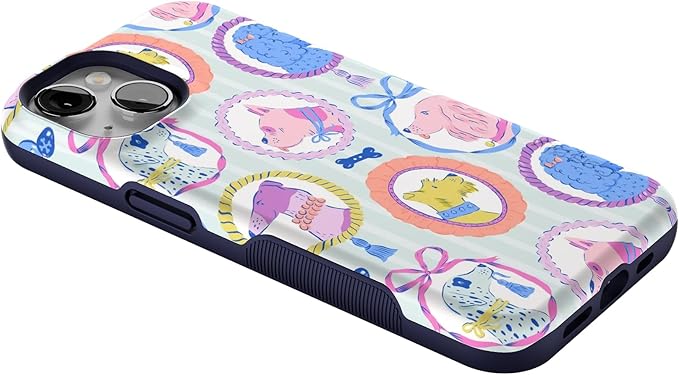 Casely iPhone 14 Case | Chateau Pups | French Dog | Compatible with MagSafe | Bold Protective Design