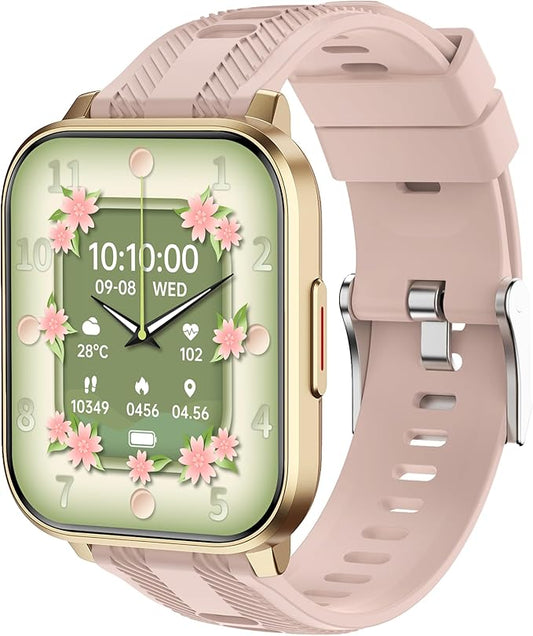 Smart Watch with Ai Functions GPS Tracking for Android Phones and iPhone Compatible Bluetooth Call Message Alert Heart Rate/Sleep Monitor IP68 Waterproof for Women