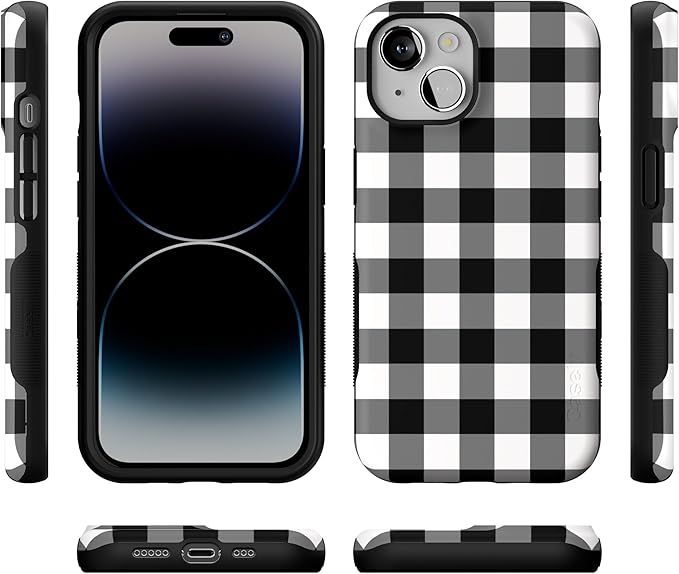 Casely iPhone 14 Case | Check Me Out | Checkerboard | Compatible with MagSafe | Bold Protective Design