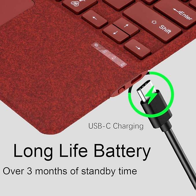 mobee Type Cover for Microsoft Surface Pro 13 inch, Compatible with Surface Pro 13"(11th Edition) / Pro 11 / Pro 10 / Pro 9 / Pro 8 / Pro X, Slim Keyboard with Trackpad Mouse, Backlit, & Pen Holder