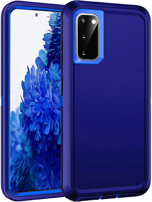 for Galaxy S20 FE 5g Case,Shockproof Dropproof Dustproof 3-Layer Full Body Protection Rugged Heavy Duty High Impact Hard Cover Case for Galaxy S20 FE 6.5 inch,Dark Blue