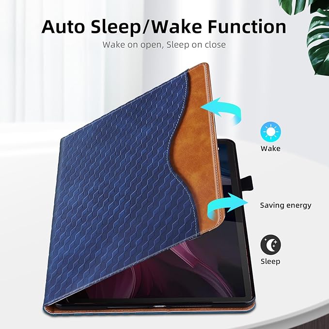 Case for Lenovo Tab K11 Plus 11.45 inch 2024 Released,PU Leather Tablet Folio Case for Lenovo Tab K11 Plus with Card Holder,Multi-Angle Stand - Brown