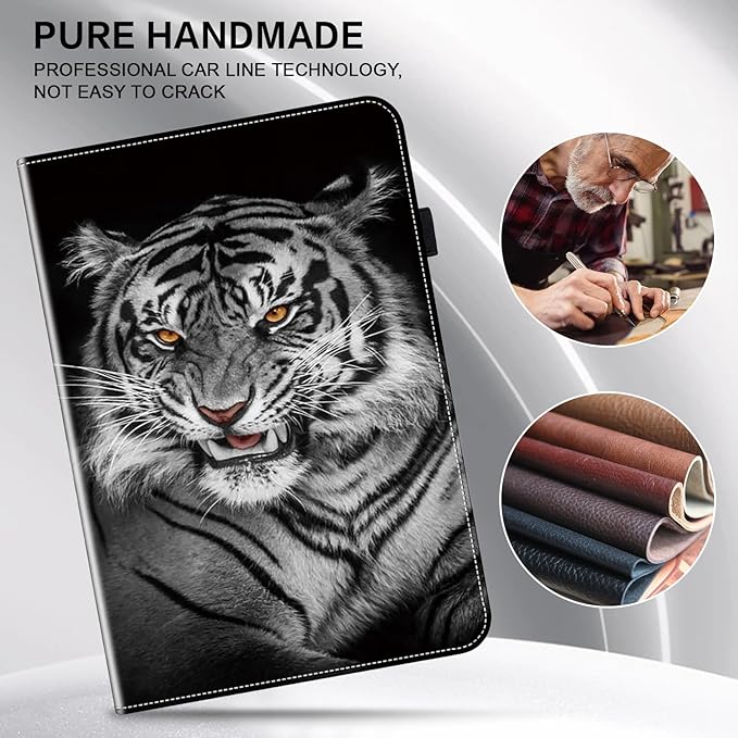 ALILANG Case for Samsung Galaxy Tab A9 Plus 11 Inch Case 2023 with Stylus, Shockproof Folding Stand Cover for Samsung Tab A9+ (SM-X210/X216/X218) Tablet Cases -Black Tiger