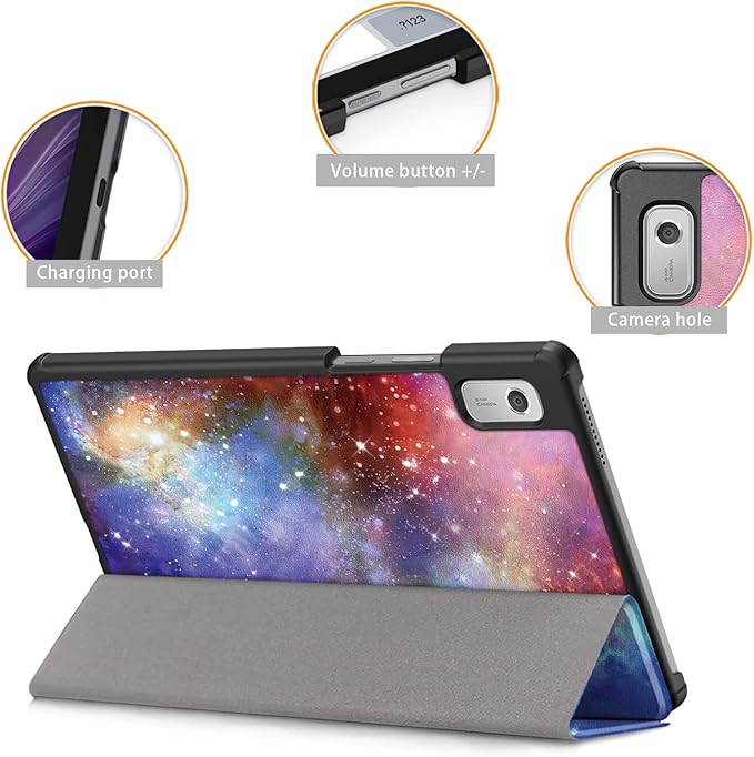 Case Compatible with Nook 9 Lenovo Tablet 2024/Lenovo Tab M9 9Inch Tablet TB310FU 2023 Lightweight Slim Stand Cover,Galaxy