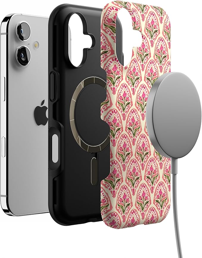 Casely iPhone 17 Case | Tulip Tapestry | Jenna Palek x Casely | Bold Protective Design | Compatible with MagSafe
