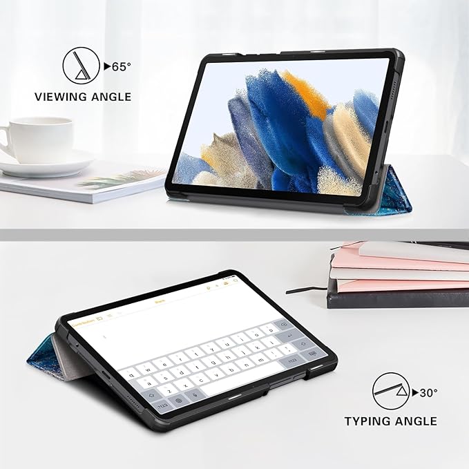 Case for Samsung Galaxy Tab A9 8.7 Inch 2023 SM-X110/X115/X117 Tablet,Slim Lightweight Stand PC Cover for Galaxy Tab A9 Tablet,Waves