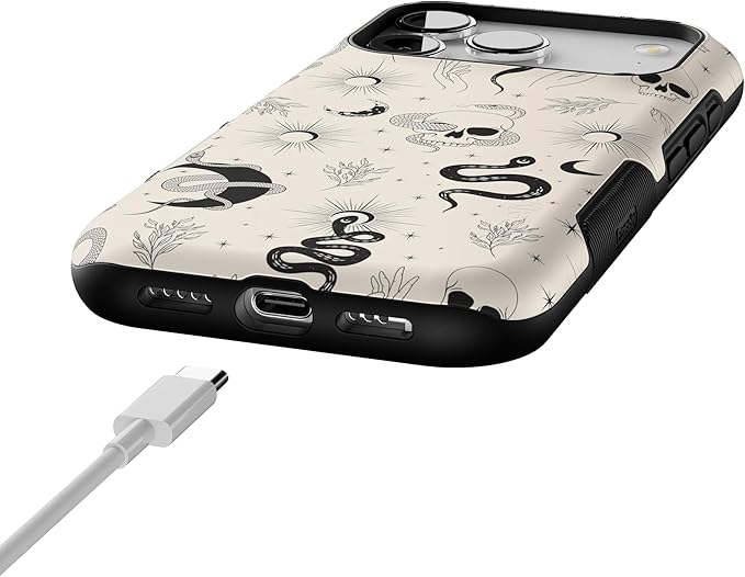Casely iPhone 17 Pro Case | No Further Explanation | Snakes & Skulls | Bold Protective Design | Compatible with MagSafe