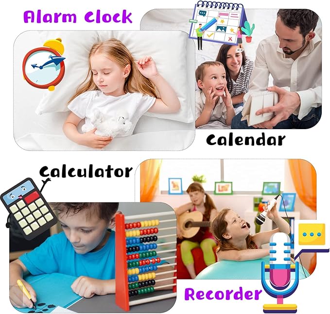 Retysaz Kids Smart Watch,24 Game Smart Watch for Kids, Fashion Smartwatches for Children 3-14 Great Gifts to Girls Boys (Purple)