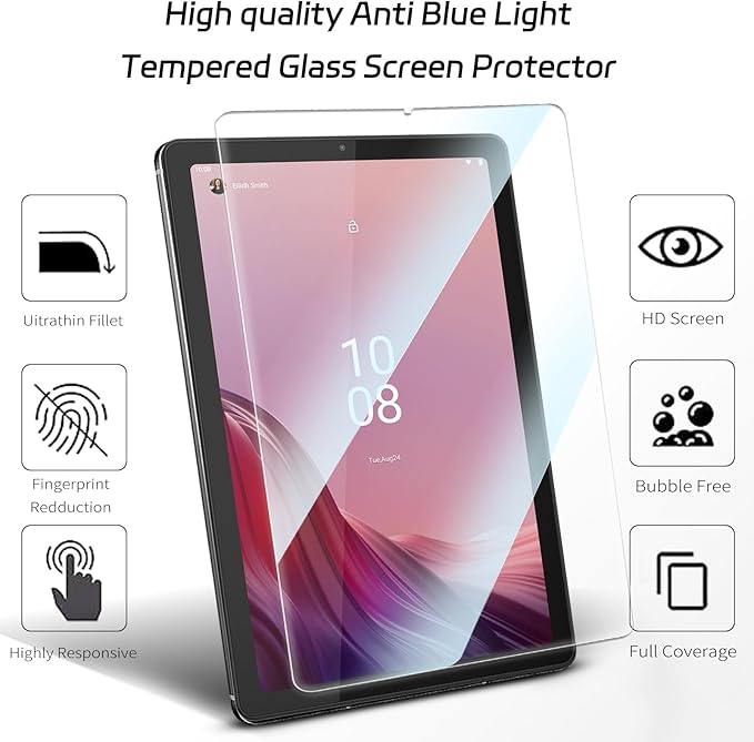 ZenRich [2Pack Anti Blue Light Tempered Glass Screen Protector for Lenovo Tab M9(2023Released 9.0'') TB-310FU/ TB-310FX with Anti-Glare/ 9H Hardness/Bubble Free/Case Friendly, S Pen Compatability