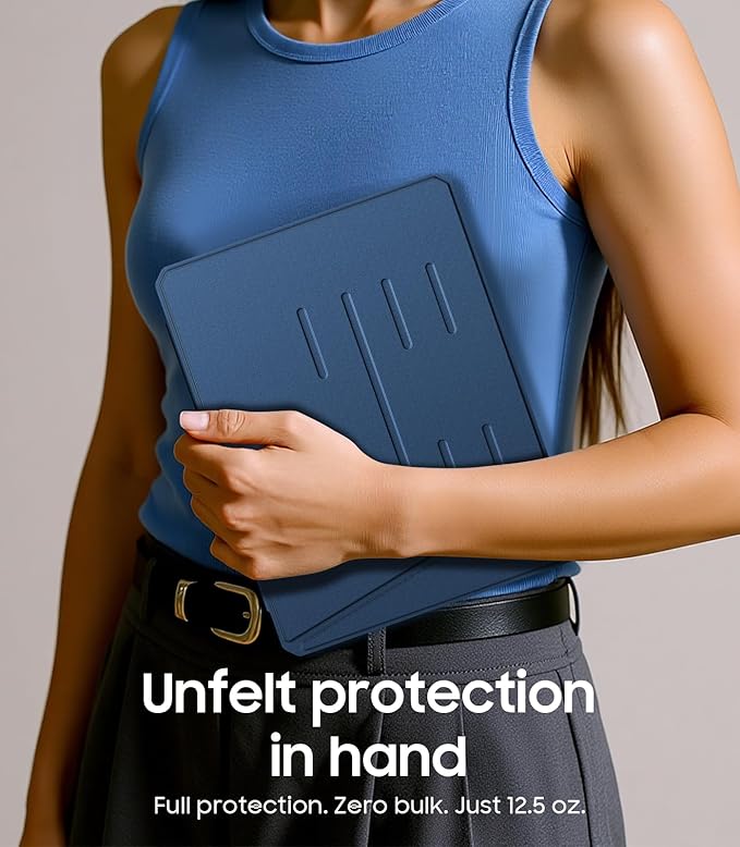 Fintie Vertical Stand Case for iPad (A16) 11th Generation 11 Inch (2025), iPad 10th Generation 10.9 Inch (2022), Multi-Angle Viewing Clear Cover with Pencil Holder, Magnetic Ultra-Stable, Blue