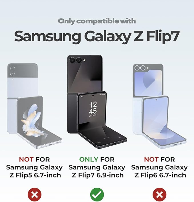 Dexnor for Samsung Galaxy Z Flip 7 Case with Dual Kickstands & Auto-Close Hinge Protection & Screen Protector, Full-Body Rugged Shockproof Protective Cover Bumper Cases for Galaxy Z Flip 7,Army Green