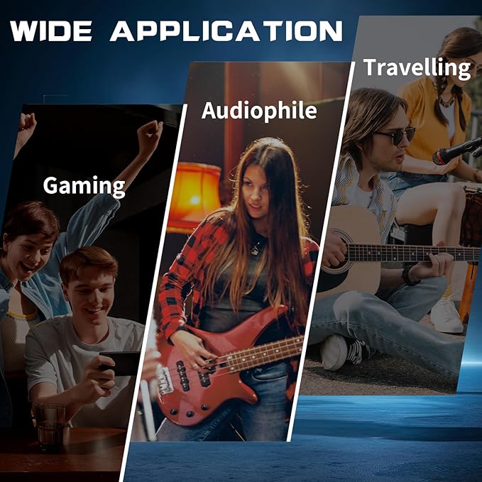 Dual Driver IEMs for Gaming - 9.2mm+6mm HiFi in-Ear Monitors with Detachable MMCX, 4N Silver-Plated OFC Cable & Noise-Isolating Ear Tips (Wired Earbuds for Music/Studio)