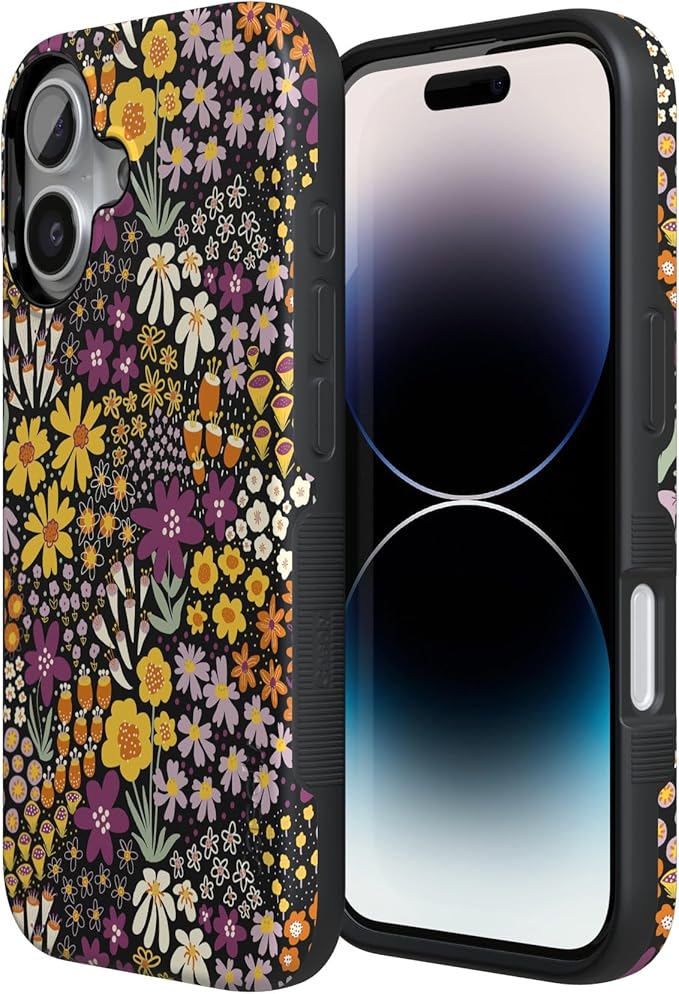 Casely iPhone 17 Case | Falling for You | Plum Floral | Compatible with MagSafe | Bold Protective Design
