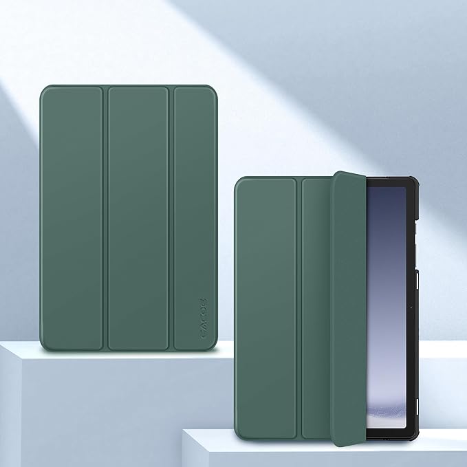 CACOE Case for Samsung Galaxy Tab A9+ Plus 11 Inch 2023 (SM-X210/X216/X218) with Screen Protector, Foldable Stand Slim Protective Case, Auto Screen On/Off, Midnight Green