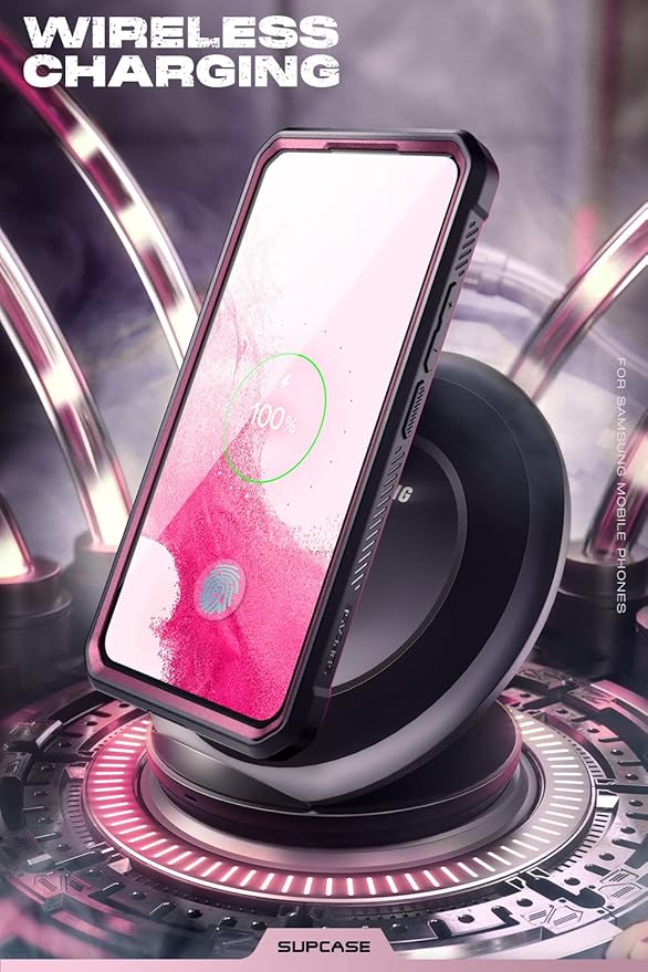 SUPCASE for Samsung Galaxy S22 Ultra Case with Stand, [Unicorn Beetle Pro] [2 Front Frames] [Built-in Screen Protector & Belt-Clip] Military-Grade Protection Phone Case for Galaxy S22 Ultra, Wine