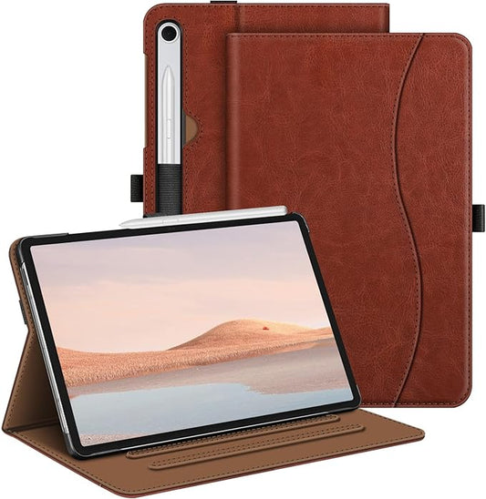 Fintie Case for Samsung Galaxy Tab S10 Lite/ S10 FE/ S9 FE 5G 10.9 Inch/Tab S9 11 Inch with S Pen Holder, Multi-Angle Viewing Protective Cover with Pocket, Auto Sleep/Wake, Brown