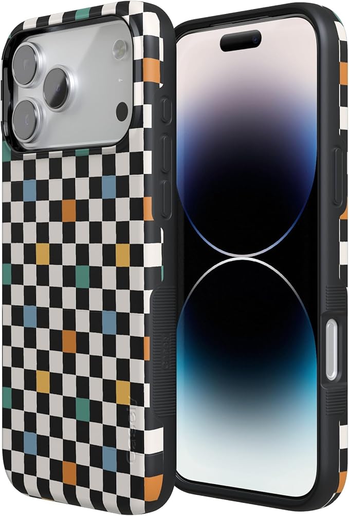 Casely iPhone 17 Pro Case | Old Skool | Retro Checkerboard | Compatible with MagSafe | Bold Protective Design