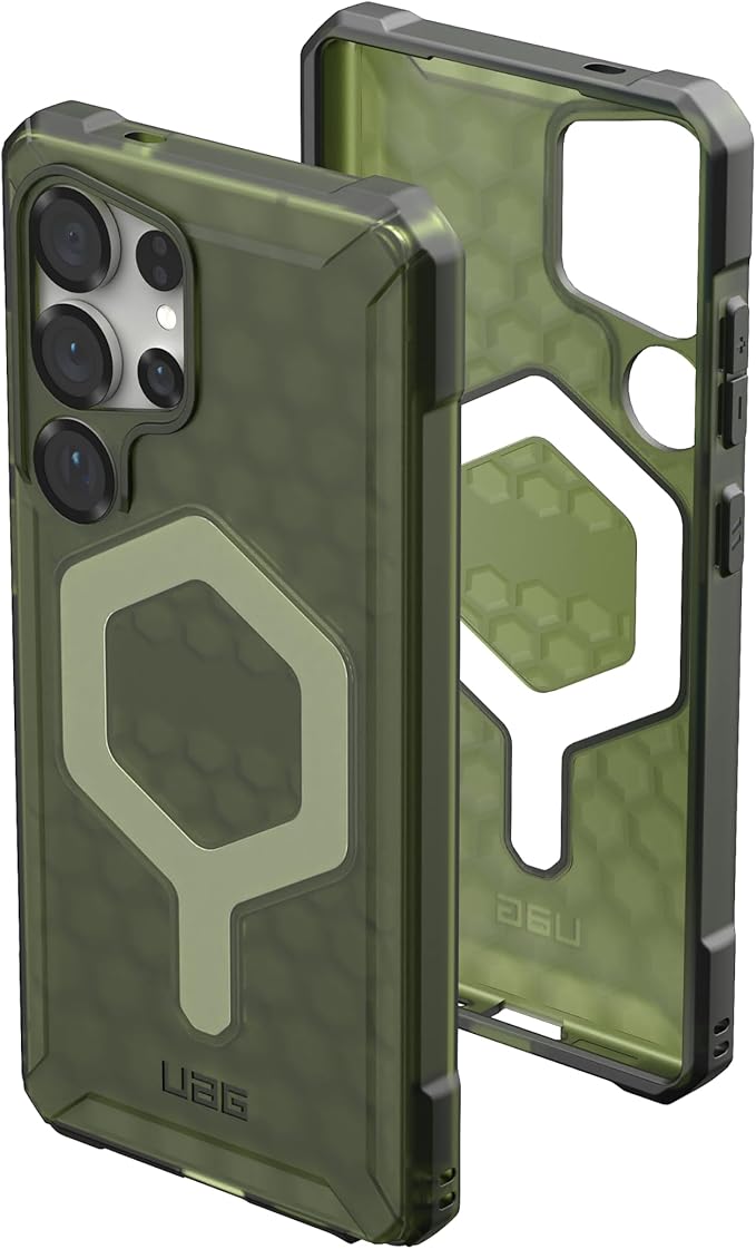 URBAN ARMOR GEAR UAG Designed for Samsung Galaxy S25 Ultra Case 6.9" Essential Armor - Compatible with Magnetic Charging Rugged Military Drop Tested Anti-Slip Protective Cover, Olive Drab