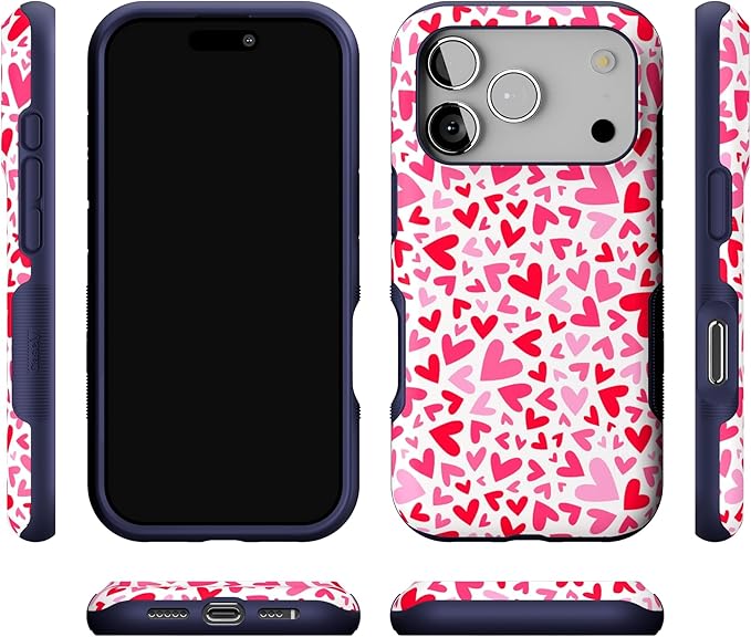 Casely iPhone 17 Pro Case | XOXO | Candy Hearts | Bold Protective Design | Compatible with MagSafe