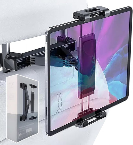 2026 Car Headrest Tablet Holder, Road Trip Essentials for Kids, Scalable Tablet Mount for Car Backseat for iPad Phone... 5.5-10.8" Fits Larger Tablets (If Short Side ≤10.6") [Upgrade - Black]